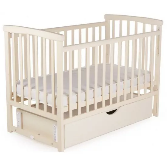 Кроватка Eucalyptus Charlene Premium Transversal (DS-202) с ящиком, Vanilla