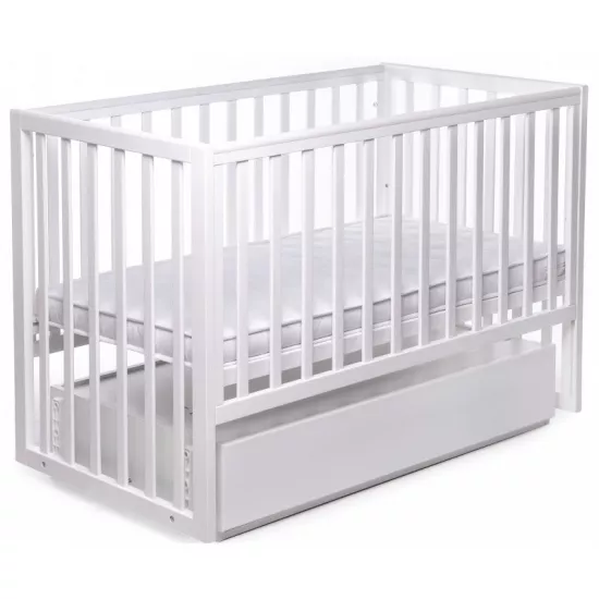 Кроватка Eucalyptus Mia Premium Transversal (DS-401) с ящиком, White