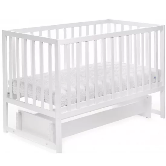 Pătuţ Eucalyptus Mia Plus Transversal (DS-501) fără sertar, White