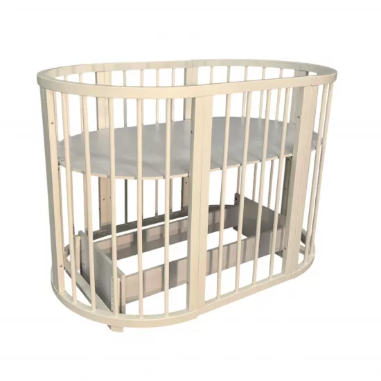 Pătuţ Eucalyptus Olivia Transversal (DS-702) fără sertar, Vanilla