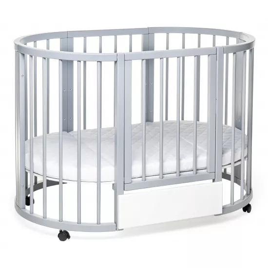 Кроватка Eucalyptus Olivia Transversal (DS-703) без ящика, Gray