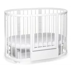 Кроватка Eucalyptus Olivia Plus Transversal (DS-8011) без ящика, White