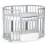 Pătuţ Eucalyptus Olivia Plus Transversal (DS-8021) fără sertar, Gray