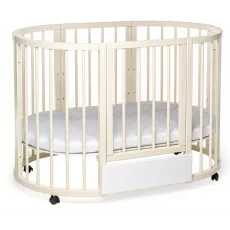 Кроватка Eucalyptus Olivia Plus Transversal (DS-8031) без ящика, Vanilla