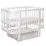 Pătuţ Eucalyptus Karol Premium Longitudinal (DS-9011) cu sertar, White/White