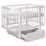 Pătuţ Eucalyptus Karol Premium Longitudinal (DS-9011) cu sertar, White/White