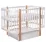 Pătuţ Eucalyptus Karol Premium Longitudinal (DS-9031) cu sertar, White/Natural