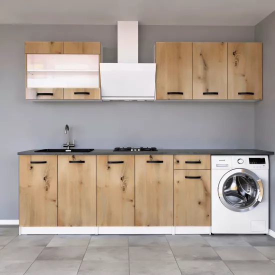 Модульная кухня Yasen Samanta 2.0 м, ДСП, Дуб Артизан/Белый