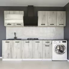 Модульная кухня Yasen Samanta 2.0 м, ДСП, Дуб крафт белый/ Белый