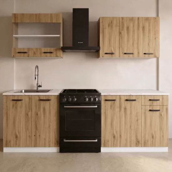 Модульная кухня Yasen Samanta 1 1.8 м, ДСП, Дуб Артизан/Белый