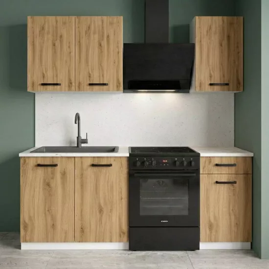 Модульная кухня Yasen Samanta 2 1.2 м, ДСП, Дуб Артизан/Белый