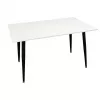 Masă pentru bucătărie Eva DT-405-3B, White/Black Legs