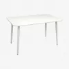 Masă pentru bucătărie Eva DT-405-4Wh, White/White Legs