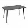 Masă pentru bucătărie Eva DT-405-6B, Black/Black Legs