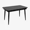 Masă pentru bucătărie Eva DT-431-3R B, Black/Black Legs
