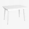 Masă pentru bucătărie Eva DT-432-1R Wh, White/White legs