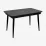 Masă pentru bucătărie Eva DT-432-3R B, Black/Black Legs