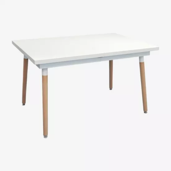 Masă pentru bucătărie Eva DT-433-3 Wo, White/Wood Legs