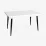 Masă pentru bucătărie Eva DT-433-3B, White/Black Legs