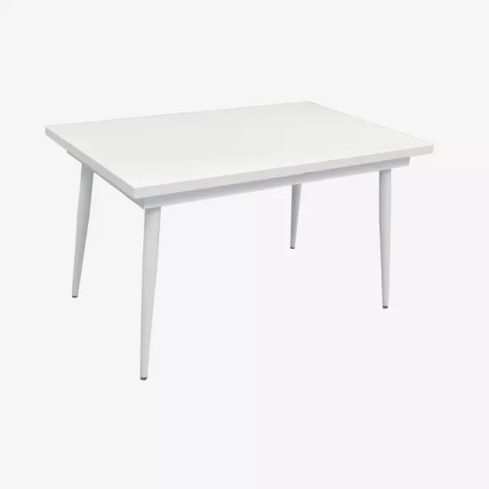 Masă pentru bucătărie Eva DT-433-3Wh, White/White legs