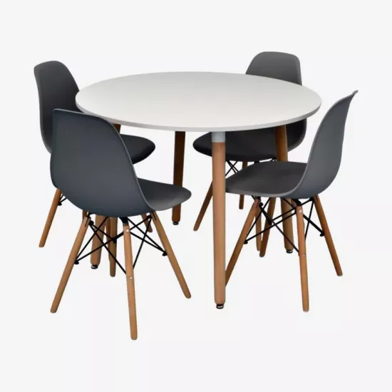 Set de mobilă Eva DT 402 - 1WO + 4 LC-021 Grey