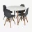 Set de mobilă Eva DT 402 - 1WO + 4 LC-021 Grey