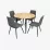 Set de mobilă Eva DT 402- 2B + 4 XR-154B Grey 5