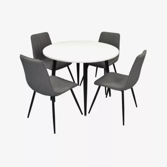 Set de mobilă Eva DT 402-3B + 4 XR-154B Grey 5