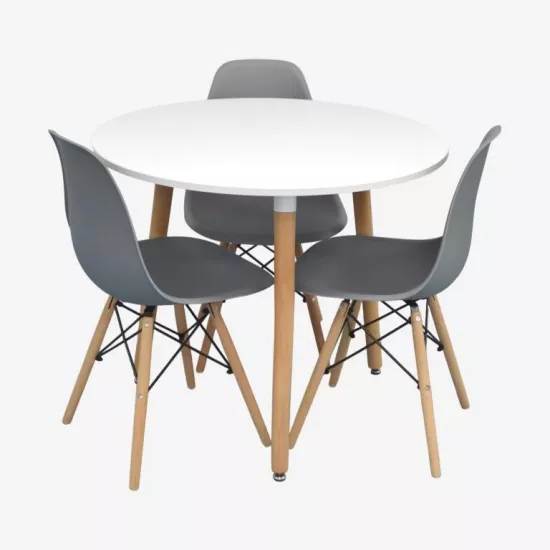 Набор мебели Eva DT 404-1WO + 3 LC-021 Grey