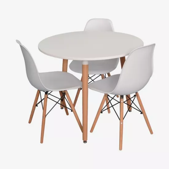 Set de mobilă Eva DT 404-1WO + 3 LC-021 White
