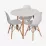Set de mobilă Eva DT 404-1WO + 3 LC-021 White