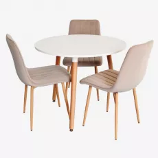 Set de mobilă Eva DT 404-1WO + 3 XR-154WO Light beige 8