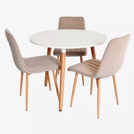 Set de mobilă Eva DT 404-1WO + 3 XR-154WO Light beige 8