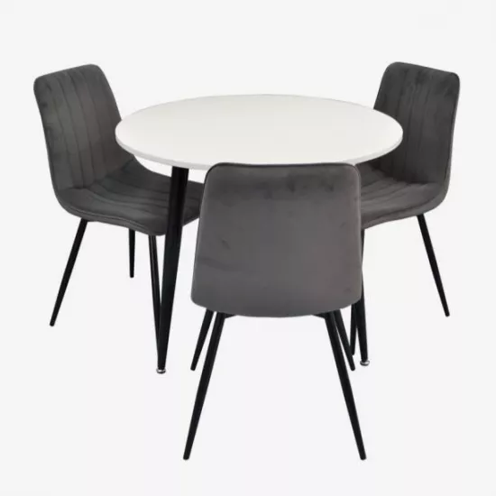 Set de mobilă Eva DT 404-3B + 3 XR-154B Dark Grey 57