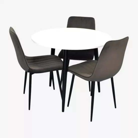 Set de mobilă Eva DT 404-3B + 3 XR-154B Dark Grey 58