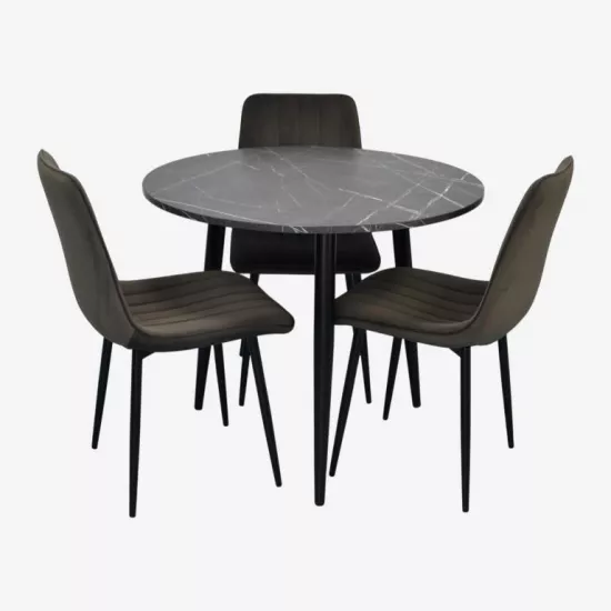 Набор мебели Eva DT 404-6B + 3 XR-154B Dark Grey 58