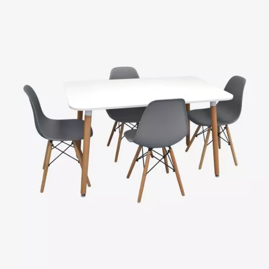 Набор мебели Eva DT 405-1WO + 4 LC-021 Grey