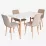 Set de mobilă Eva DT 405-1WO + 4 XR-154 WO Light Beige 8