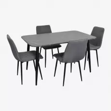 Set de mobilă Eva DT 405-6B + 4 XR-154B Grey 5