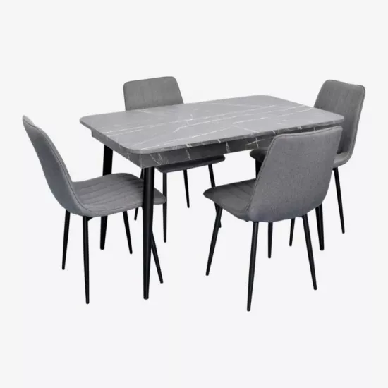 Set de mobilă Eva DT 432-3R B + 4 XR-154B Grey 5