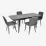 Set de mobilă Eva DT 432-3R B + 4 XR-154B Grey 5