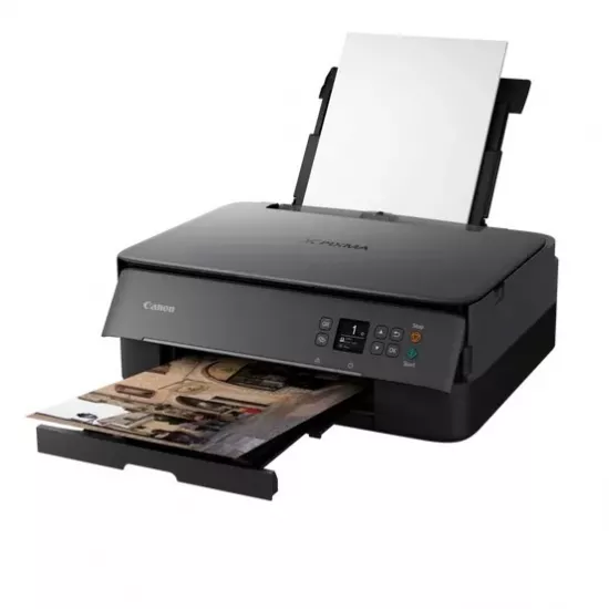 MFD Canon Pixma TS5340a Black + 5x5 inch photo paper 3 pcs, Colour Print/Scan/Copier/Duplex/Wi-Fi, A4, ESAT 13/6.8 ipm, Print 4800x1200dpi_2pl, Scan 1200x2400dpi, 64-300g/m2, Paper Input: 100sheets, USB 2.0, OLED 1.44”, Fine cart...