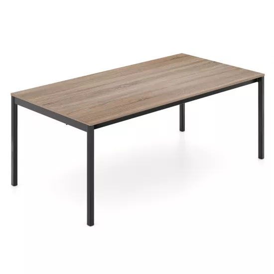 Masă pentru bucătărie Decoprim Madison, 180x80 cm extensibilă, Sonoma/Black