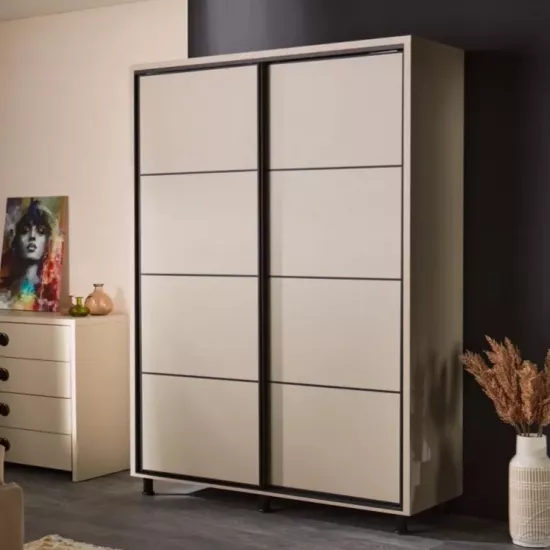 Dulap-cupeu Ambianta Torino Pal, 140x224x58 cm, uși PAL, Fungo