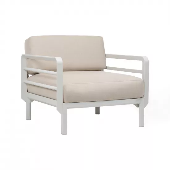 Fotoliu pentru gradina Nardi Maximo Poltrona Gesso Perla Sunbrella 40181.29.213