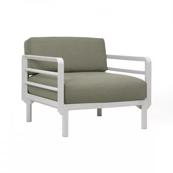 Fotoliu pentru gradina Nardi Maximo Poltrona Gesso Timo Sunbrella 40181.29.217