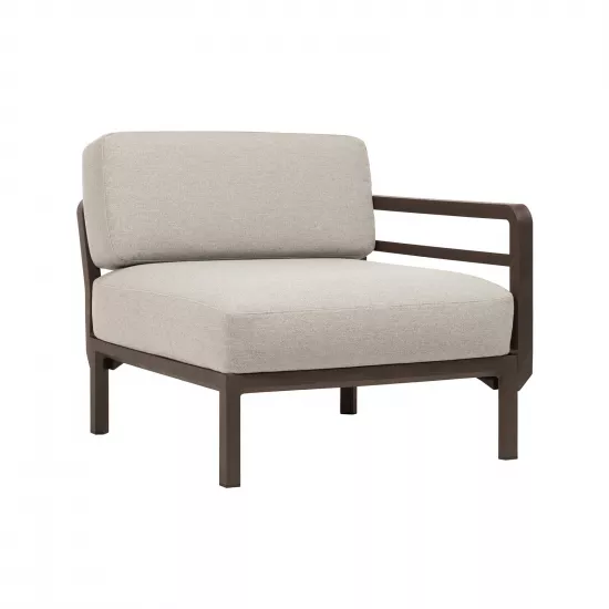 Fotoliu pentru gradina modul dreapta / stânga Nardi Maximo Elemento Terminale Terra Perla Sunbrella 40182.44.213