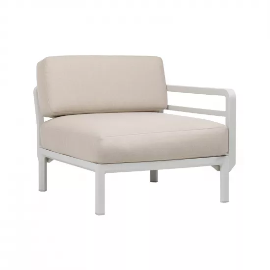 Fotoliu pentru gradina modul dreapta / stânga Nardi Maximo Elemento Terminale Gesso Perla Sunbrella 40182.29.213