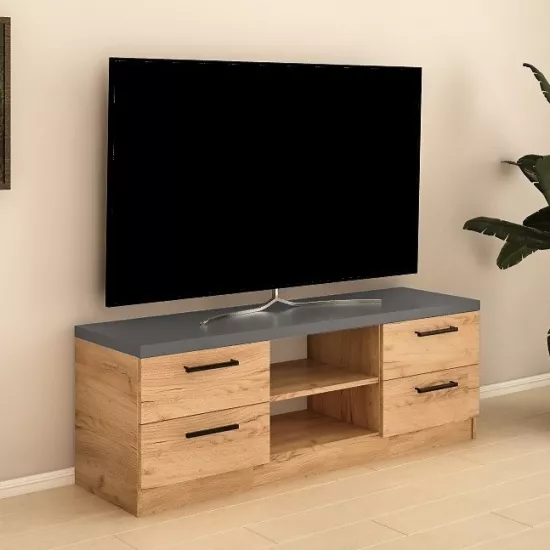 Comoda TV Bafimob ТVZ-150 (150 cm), Stejar/Grafit