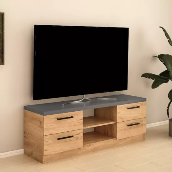 Comoda TV Bafimob ТVZ-120 (120 cm), Stejar/Grafit